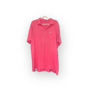 Peter Millar Golf Shirt Pink Cotton Pocket  Size XLarge